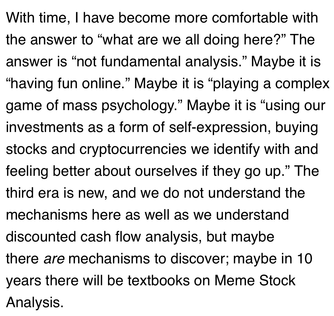 Matt Levine on the current state of the market