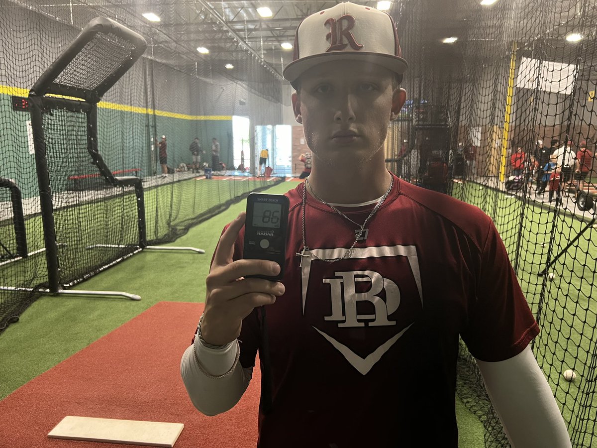 2024 <a href="/StarkHaiden/">Haiden Stark</a>  with a PR 86 from the bump today! Adjusting his delivery has improved his accuracy and velo. Go Jags!