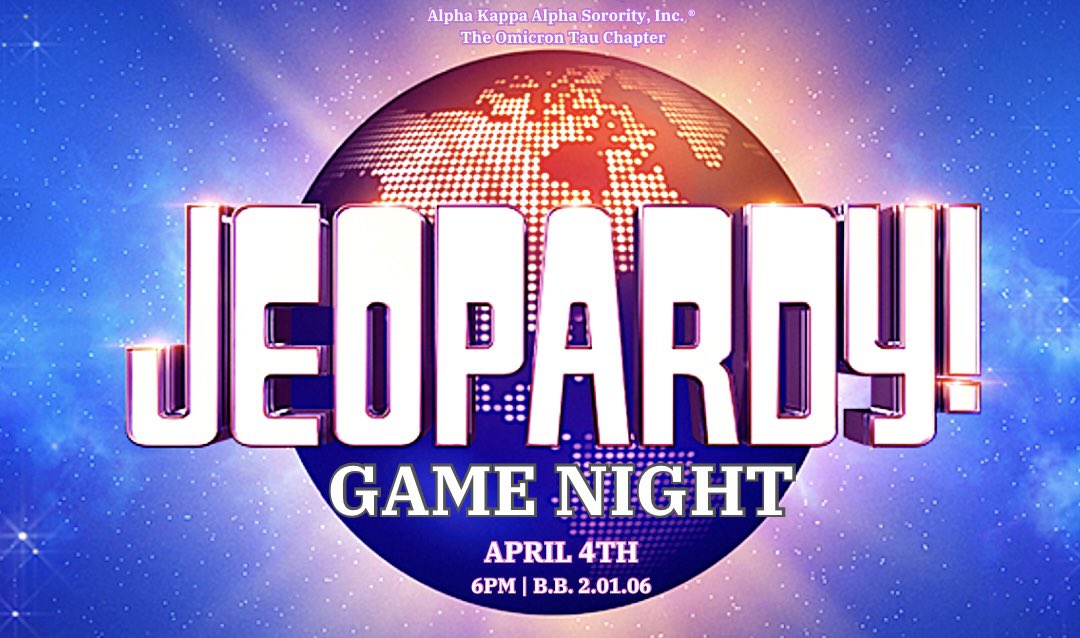 Get ready for an epic game night! Join us for an evening of Jeopardy featuring some of your favorite student organizations. Want to join a team? Send an email to utsaakas@gmail.com to sign up. Skee you there for a night of fun and friendly competition! 🩷💚