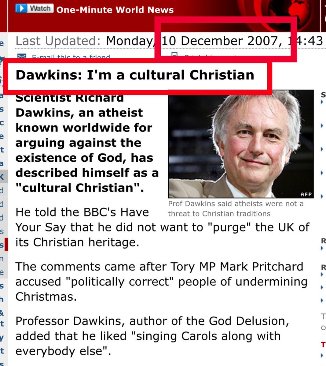.@RichardDawkins has been saying he is a “cultural Christian” for almost twenty years. I quoted him in my book, “The Atheist Muslim,” for which he graciously wrote the cover blurb. This is not news, my God-deluded Christian brethren. The idea is still the same: while…