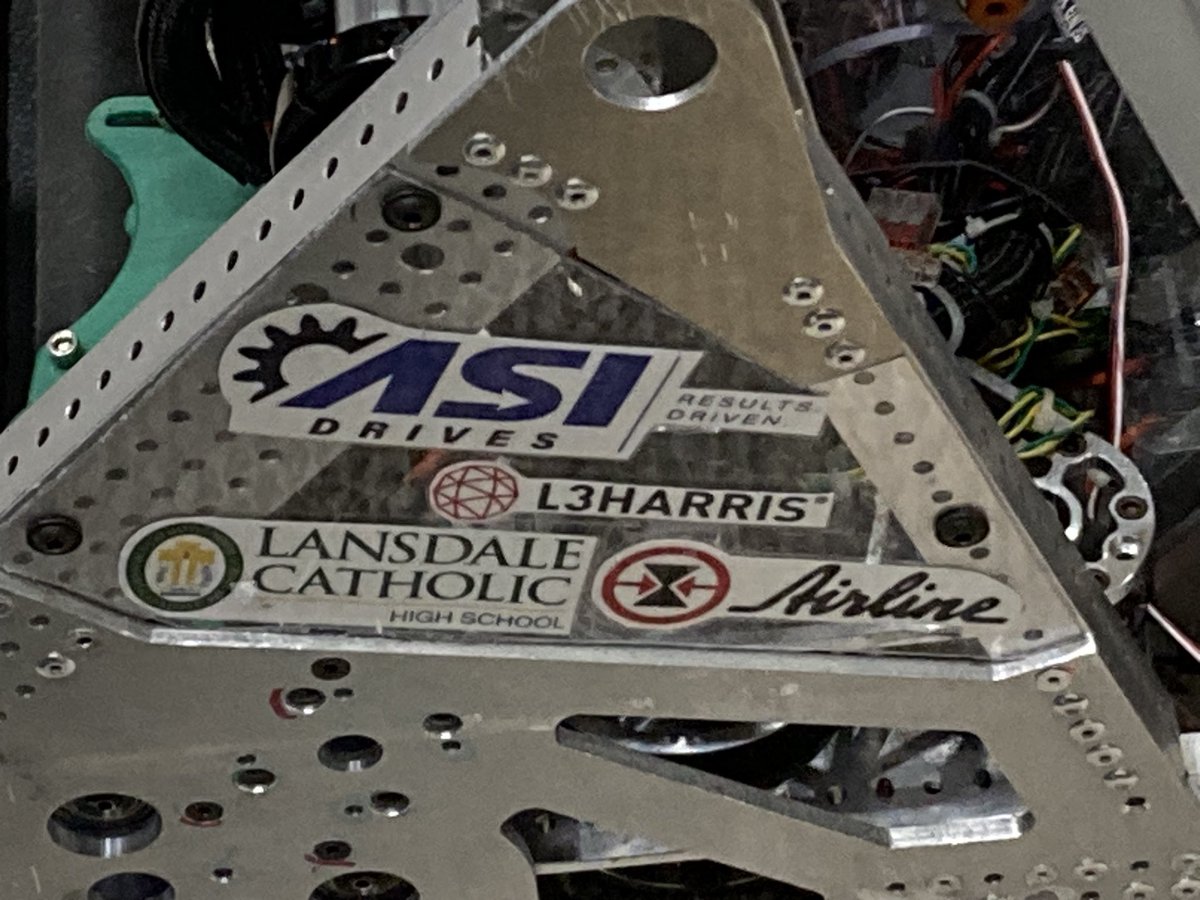 Updated sponsor logos on the robot Gadzilla for Lehigh FIRST Midatlantic champs!