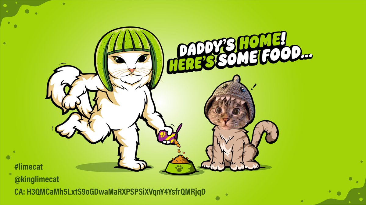 #LimeCat is here to bring back the nostalgia of early internet memes.

👇

1⃣  Lime Cat became #memefamous in 2003
2⃣ Lime Cat already has worldwide recognition
3⃣ Locked LP/Vested Team Tokens/Based Devs

Are you ready to #limeup? $LIME

#dogwifhat #Sharkcat #memecoin $SOL $ETH
