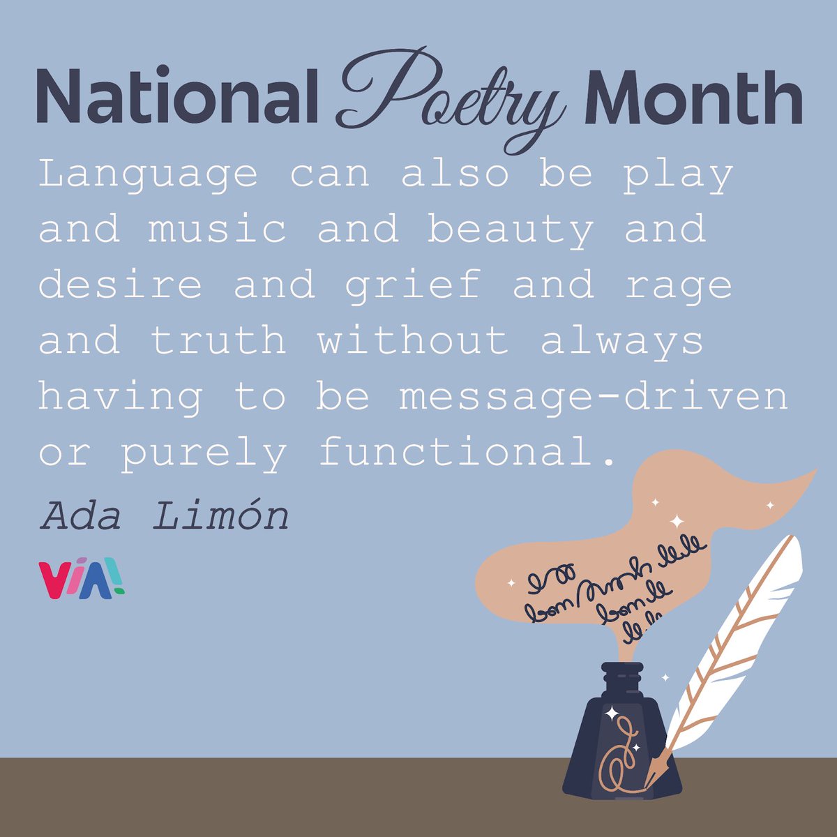 📝 April is #NationalPoetryMonth and a time to celebrate the power of words. Today we highlight the beautiful verse of Ada Limón, the first Latina to be named Poet Laureate of the US. Bring poetry to the classroom as a way for students to explore the beauty of language. 🎨🖌️