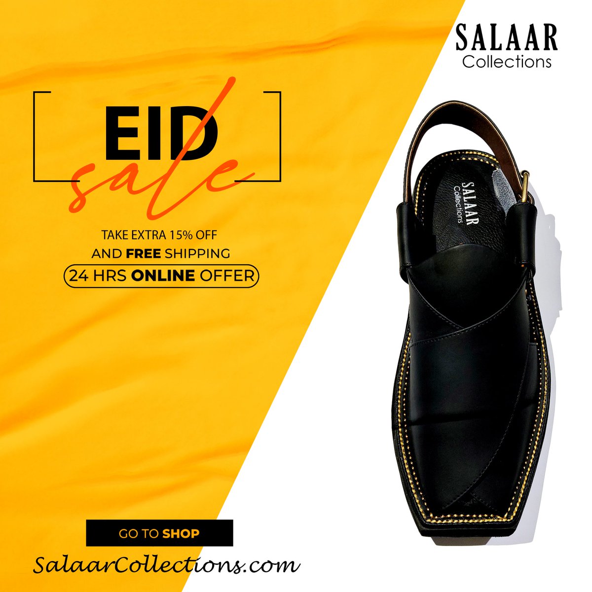 Eid Sale is live!!! 
Flat 15% off on each article till coming eid.
Avail here.
salaarcollections.com
WhatsApp: 
wa.me/+923097720303
.
.
#salaarcollections #salaarchappal #CharsaddaChappal #chappal #Kheri #PeshawariChappal #KaptaanChappal #eidsale #salealert #flatsale