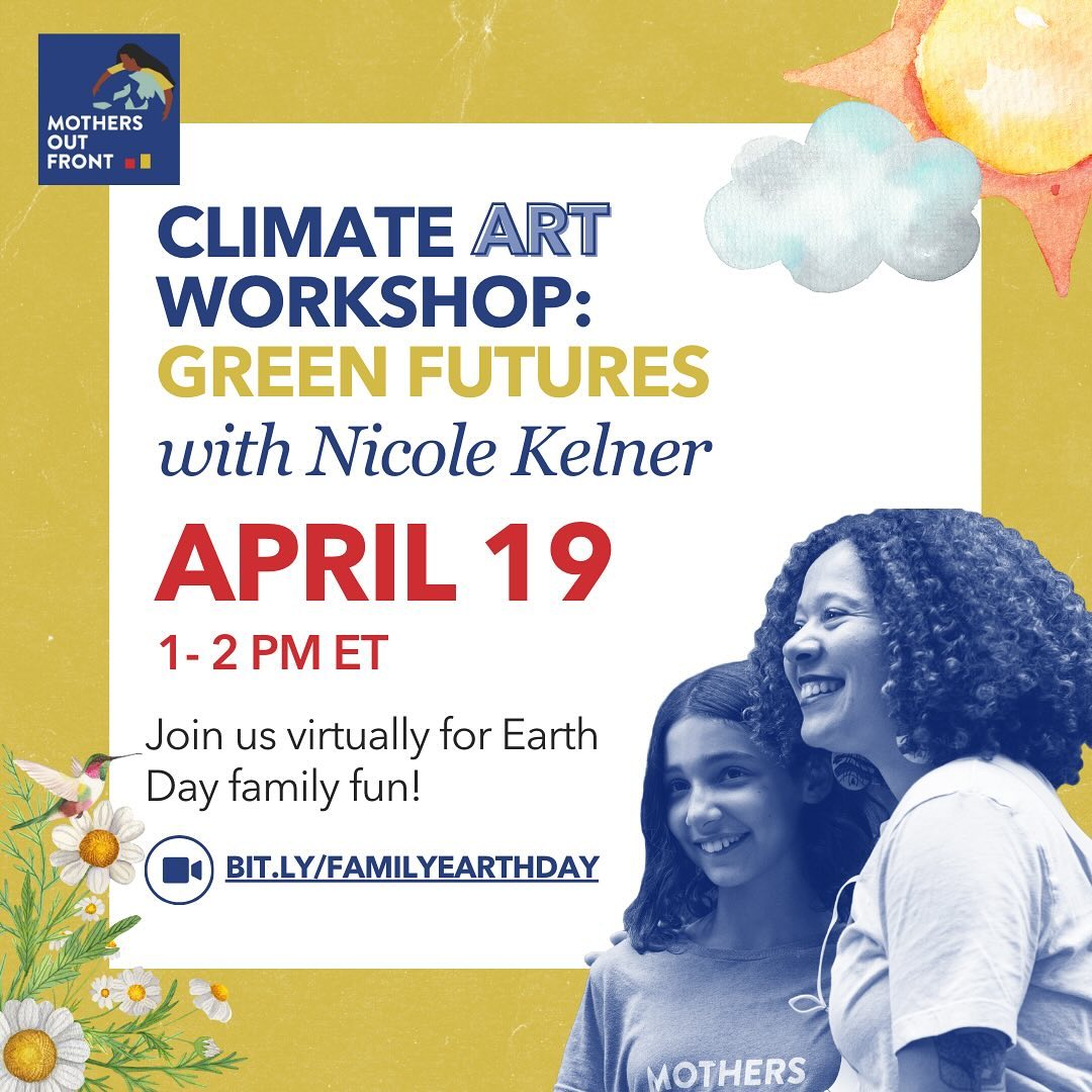 🎨This Earth Day, let’s create!🌈 Join @mindfulnicole for a virtual climate art workshop! 💚bit.ly/familyearthday Bring your kids and art supplies, and let’s craft a green future together.🖌️ @MothersOutFront #ClimateActivism #kidsactivites #FreeEvent