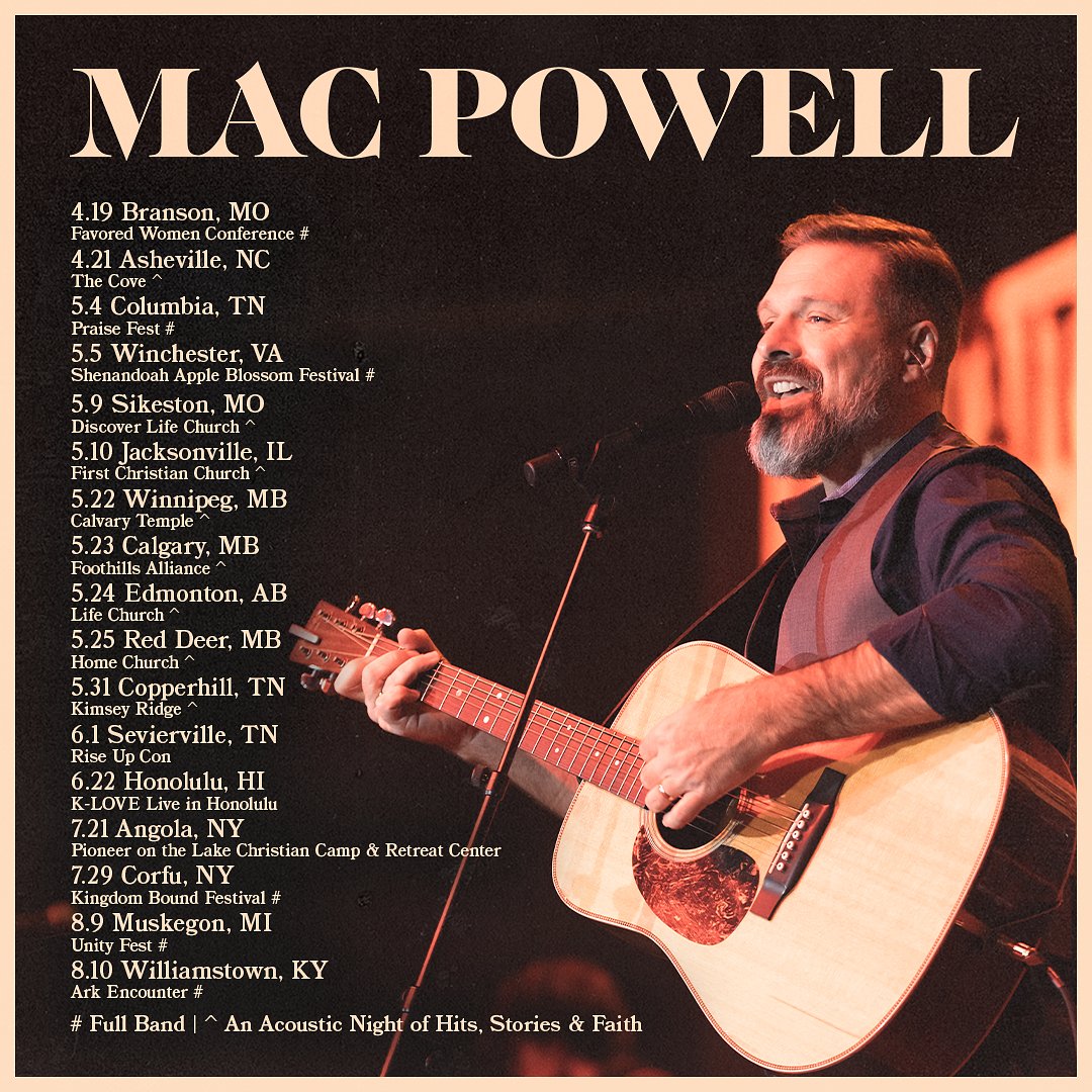 Not an April Fool’s joke! I’m headed out on tour this spring and summer! Head to my site now to grab your tickets. We’ll see ya at the show! 😊 macpowell.com/tour/