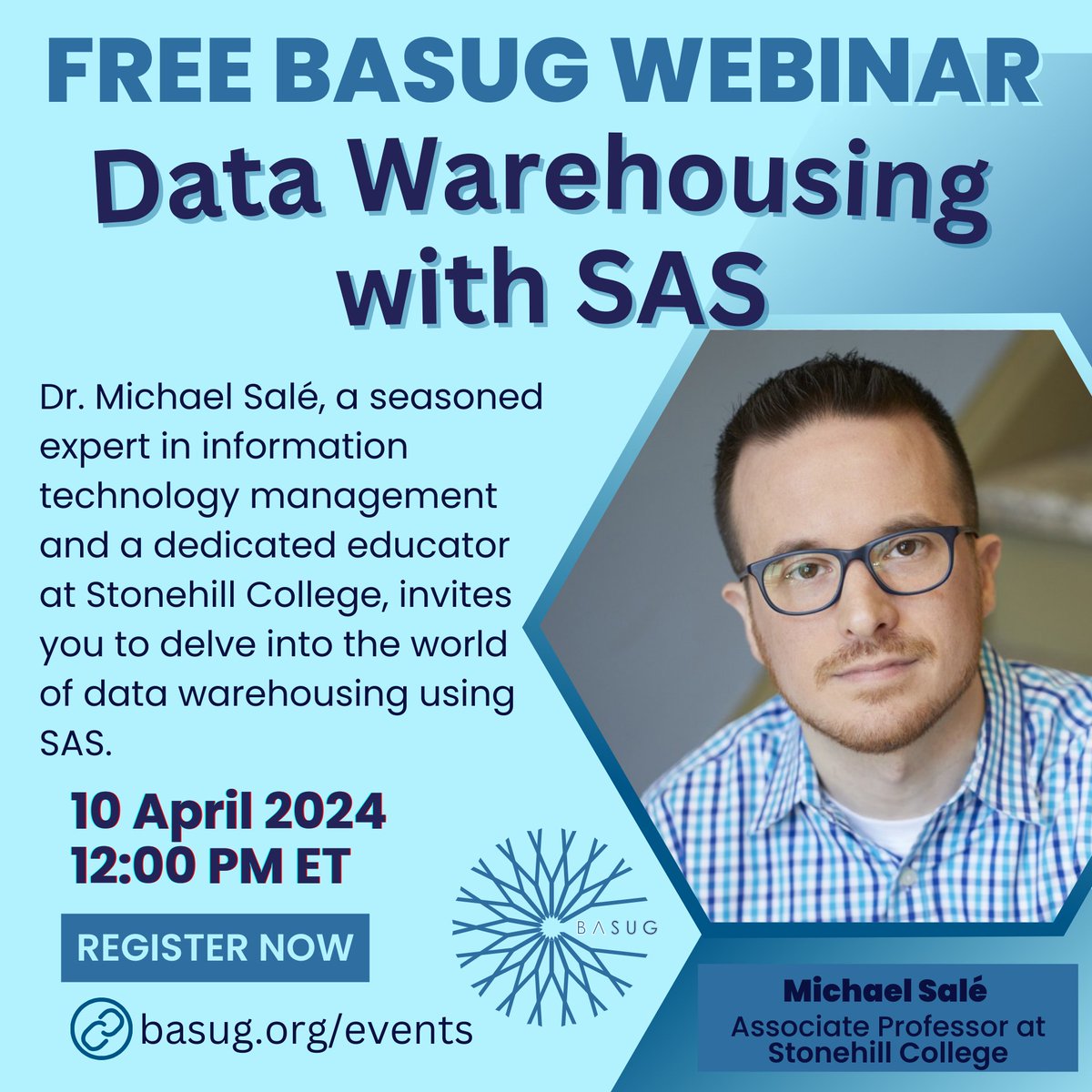 BostonAreaSUG's tweet photo. Dr. Michael Salé is leading next week’s @BostonAreaSUG webinar! Join us for an enlightening session on data warehousing with @SASsoftware . Register for free today
🗓️ April 10th 🕛12 PM ET 🔗https://t.co/k1Fhy3xDGs #DataWarehousing #Expertise #BASUG https://t.co/aTRYNzwLFA