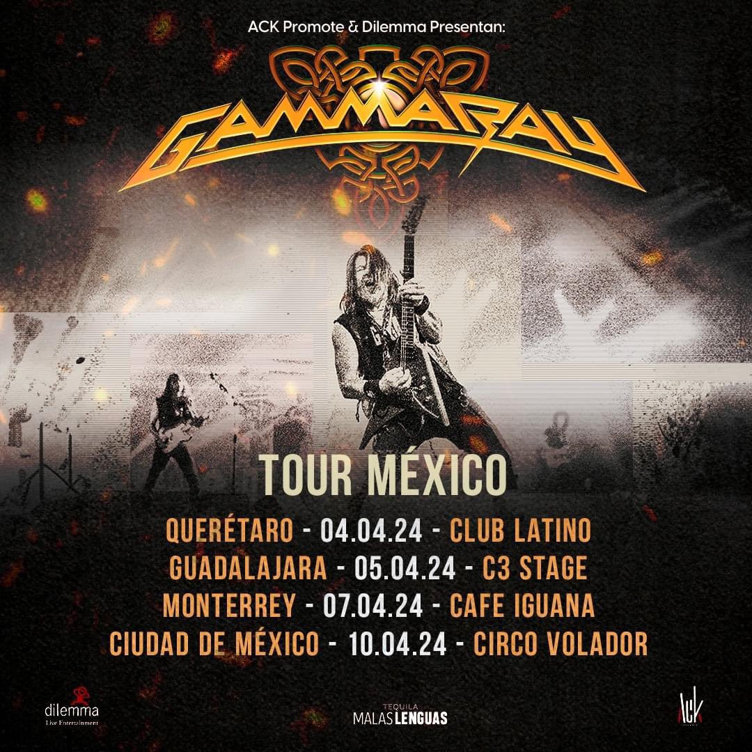 #gammaray Latin America tour 2024 Querétaro 04 de abril + @AGORAoficial Guadalajara 05 de abril + #agora Monterrey 07 abril CDMX 10 abril @circovolador @dilemmamx @ack_promote
