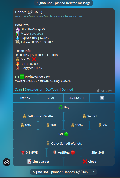 We had a lot of plays on base these past days...

This one was a bit crazy, 100x in seconds wtf.

$HOBBES | 4k to 1.6M (in literally 10 mins)