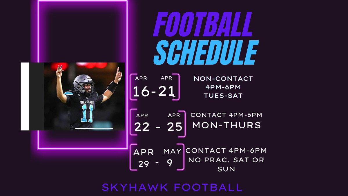 Spring ball schedule is out!! T - two weeks @UW_Football @unlvfootball @bradodom @LincolnRiley @SpurrierCoach @Coach_Entz @Coach_Henson @MizzouFootball @uscfb @UtahTechFB @SUUFB_ @Utah_Football @UCLAFootball @DeShaunFoster26 @CoachDanLanning @oregonfootball @BeaverFootball