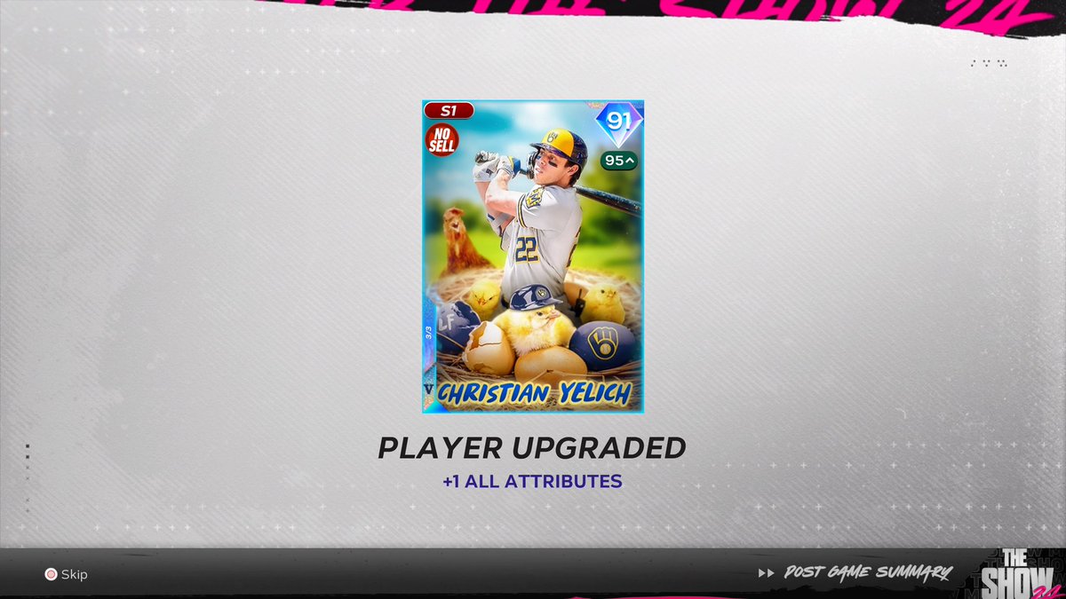 NukeBryan's tweet photo. 36th Parallel 5 is 91 Overall Christian Yelich
#MLBTheShow24 https://t.co/CEUlyO9811