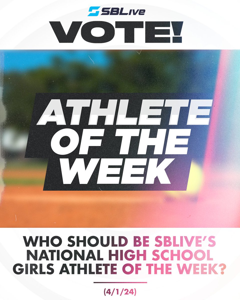 Athletes all over the country give us performances to remember weekly, and last week was no exception 👏 Vote for who you think is the national high school girls athlete of the week 🗳️🥍👟🥎⚽️ highschool.athlonsports.com/national/2024/…
