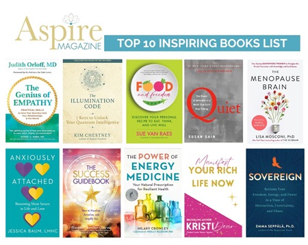 For your Spring reading list! Check out @LindaJoy and #AspireMag’s April Top 10 #InspiringBooks list, which includes THE ILLUMINATION CODE by @KimChestney and FOOD AND FREEDOM by @SueVanRaes!  bit.ly/3Tvs3Z2