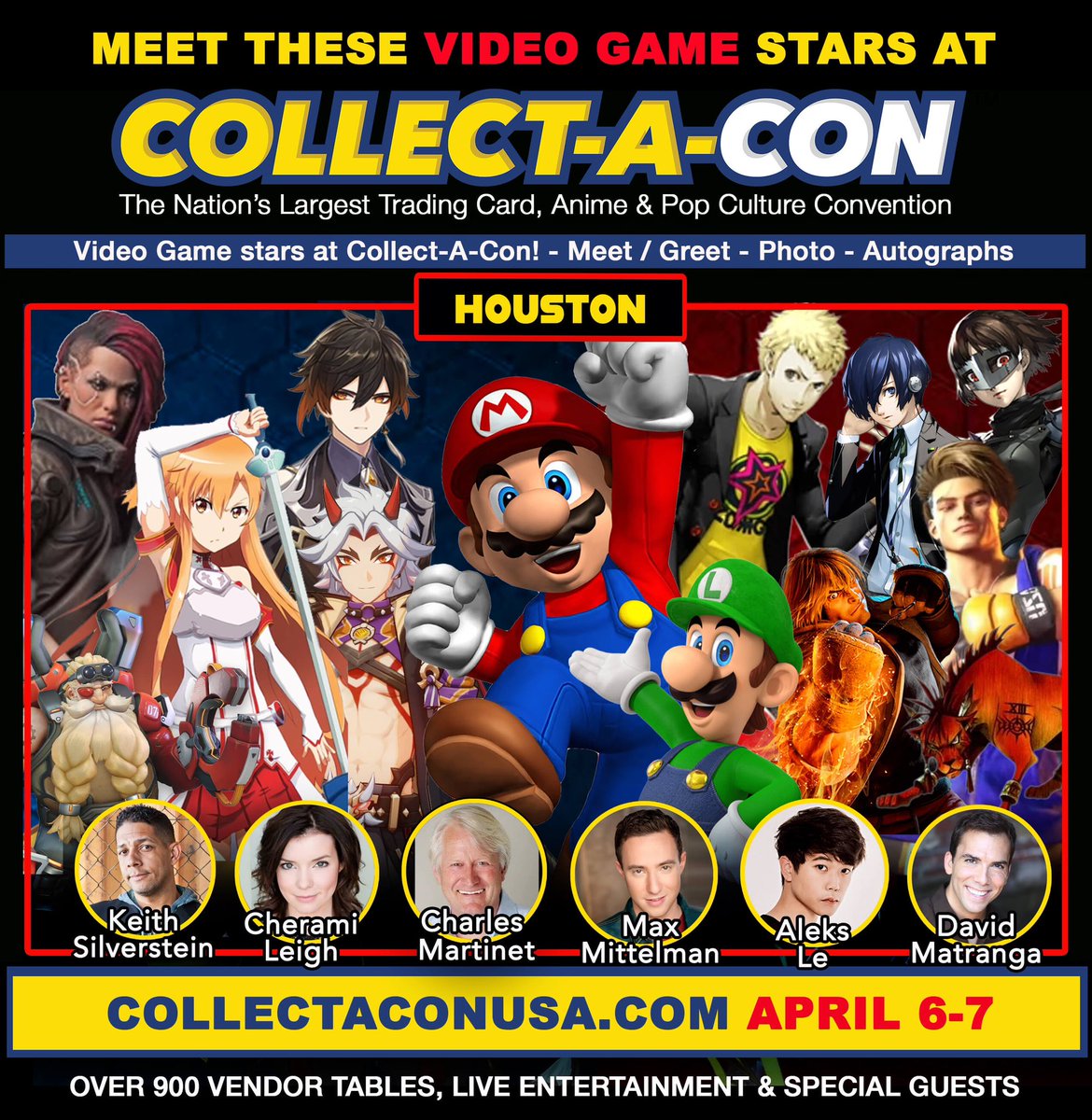 Meet these icons this weekend in Houston! #SuperMarioBros #SuperMarioBrosWonder #videogames #houston #collectacon