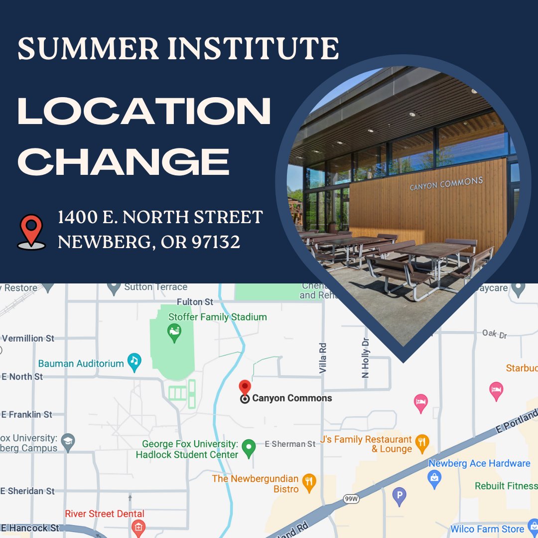 Important update! Due to construction happening at the Portland Center, the 5-Day Play Therapy Summer Institute will now be taking place at the George Fox University main campus in Newberg, Oregon - at the Canyon Commons Building.