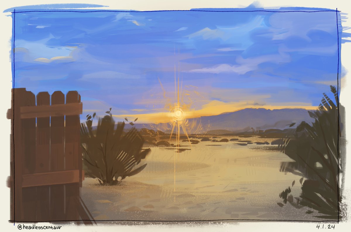 Joshua Tree, 6am sunrise #Pleinairpril