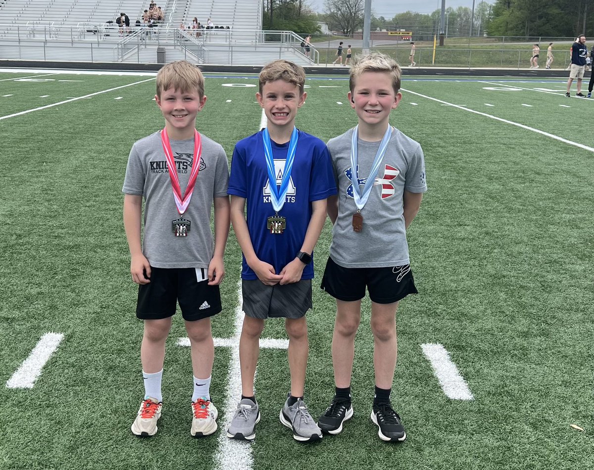 AKnightsSports's tweet photo. 🏃Congratulations to the top finishers in the “1-Mile Fun Run” sponsored by ARAB KNIGHTS TRACK &amp; FIELD.

Overall Winner: Riley Burris (5:55)

Boys
1st Bryson Bowling
2nd Bentley Chastain
3rd Reid Harper

Girls
1st Riley Burris
2nd Ella Rae Harris
3rd Annabelle Tomasello https://t.co/PhZiT0xGX7