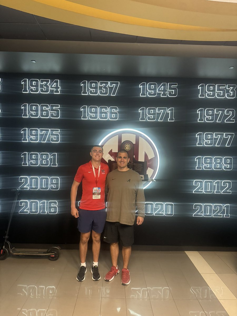 Had a great time @AlabamaFTBL thank you @nunez_jay for the hospitality to me and my family. Looking forward to being back soon! @SJMgridiron @AsparuhovAsen