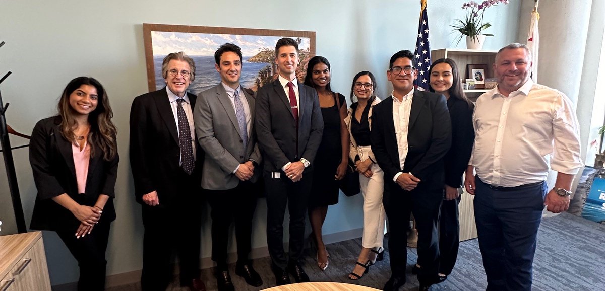 My staff was delighted to meet today with Dr. Bob Hertzka and UCSD medical students who will be interning at the state Capitol. We look forward to having your expertise and passion in Sacramento!