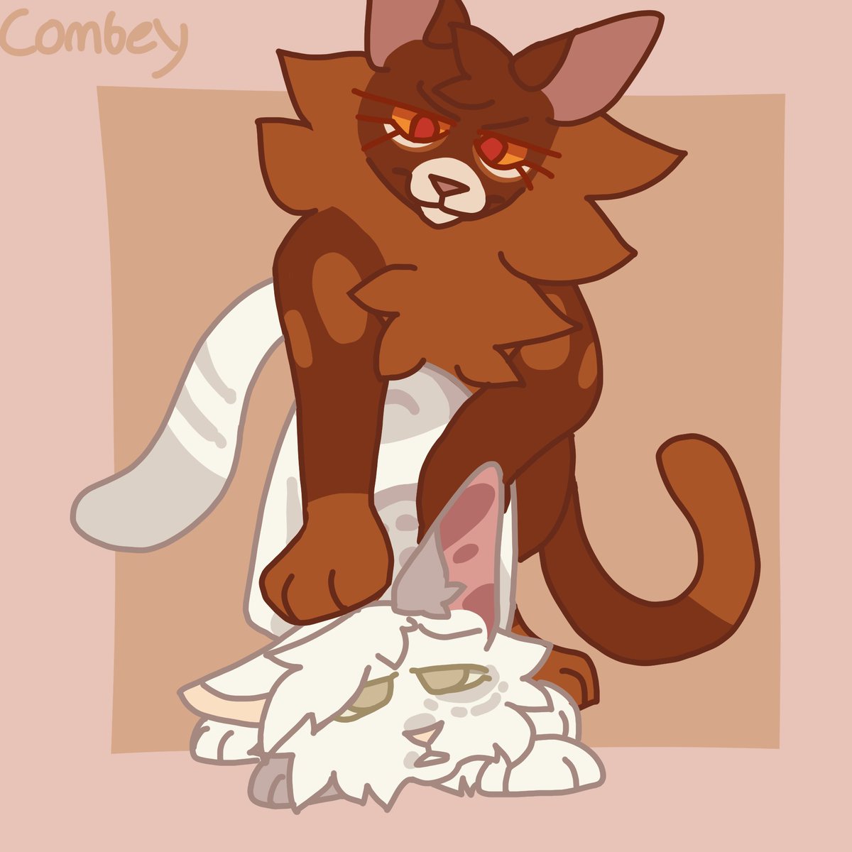 combeyv's tweet image. rustbiteXfrostbite
Frostbite belongs to @sp00nfulofcum 
#fighterfelines