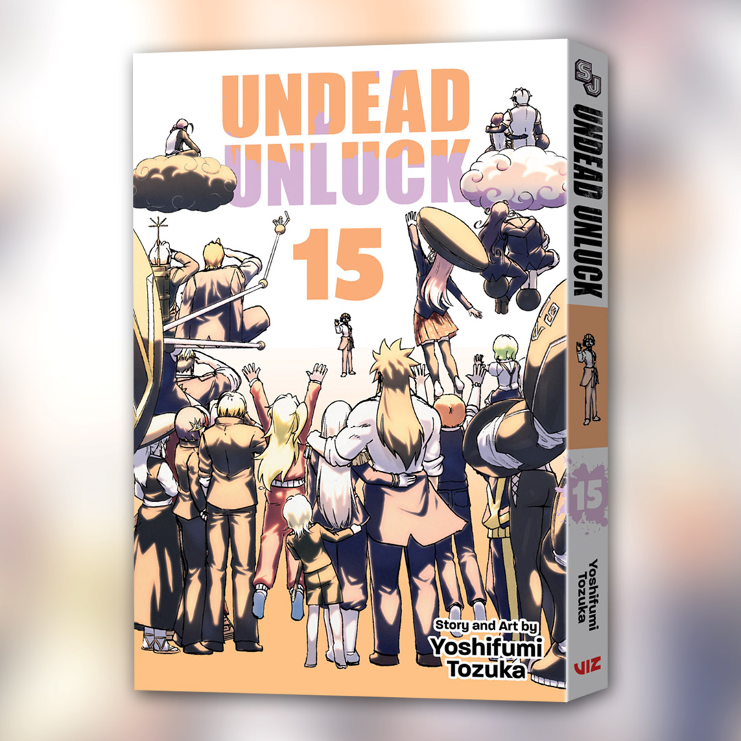 New from Shonen Jump! Undead Unluck, Vol. 15 is now available in print and digital! Read a free preview: buff.ly/3PJTI7y