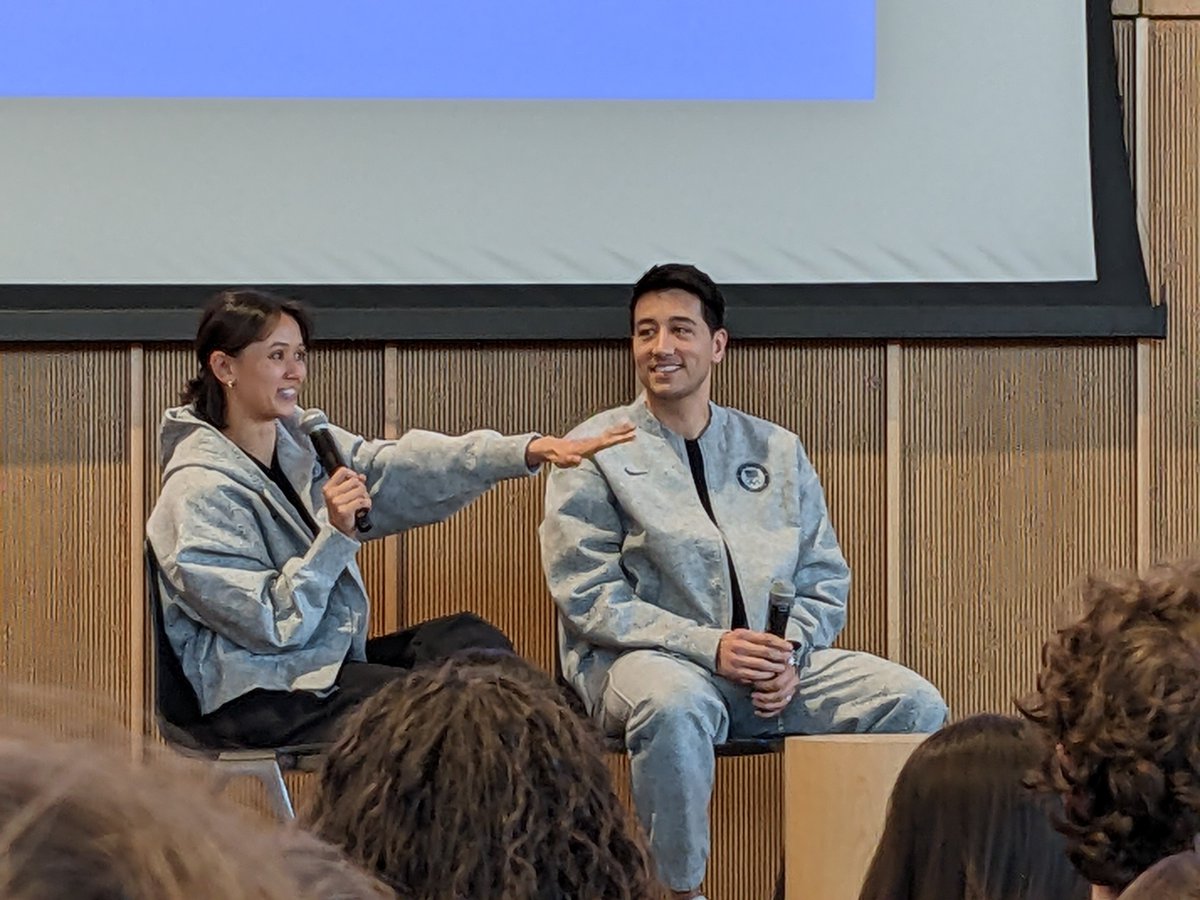 Great insights from @leetothekiefer & @GerekMeinhardt! Love seeing more @NDFencing alums at UMass.