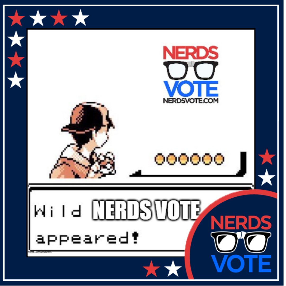 VOTERS... WE CHOOSE YOU! Looking for voter info, election deadlines, and important dates? CATCH ‘EM ALL by following us on socials. Still need to register? Take a PIK-achu at nerdsvote.com #NerdsVote #Pokemon #EveryElectionEveryTime
