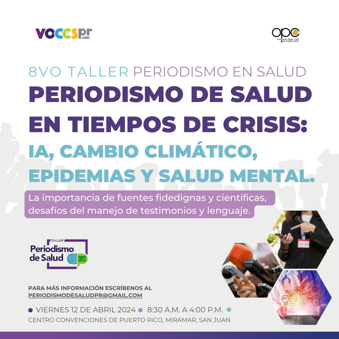 ¡Regresamos! Octavo Taller de Periodismo de Salud 🎤🎥👏🏼