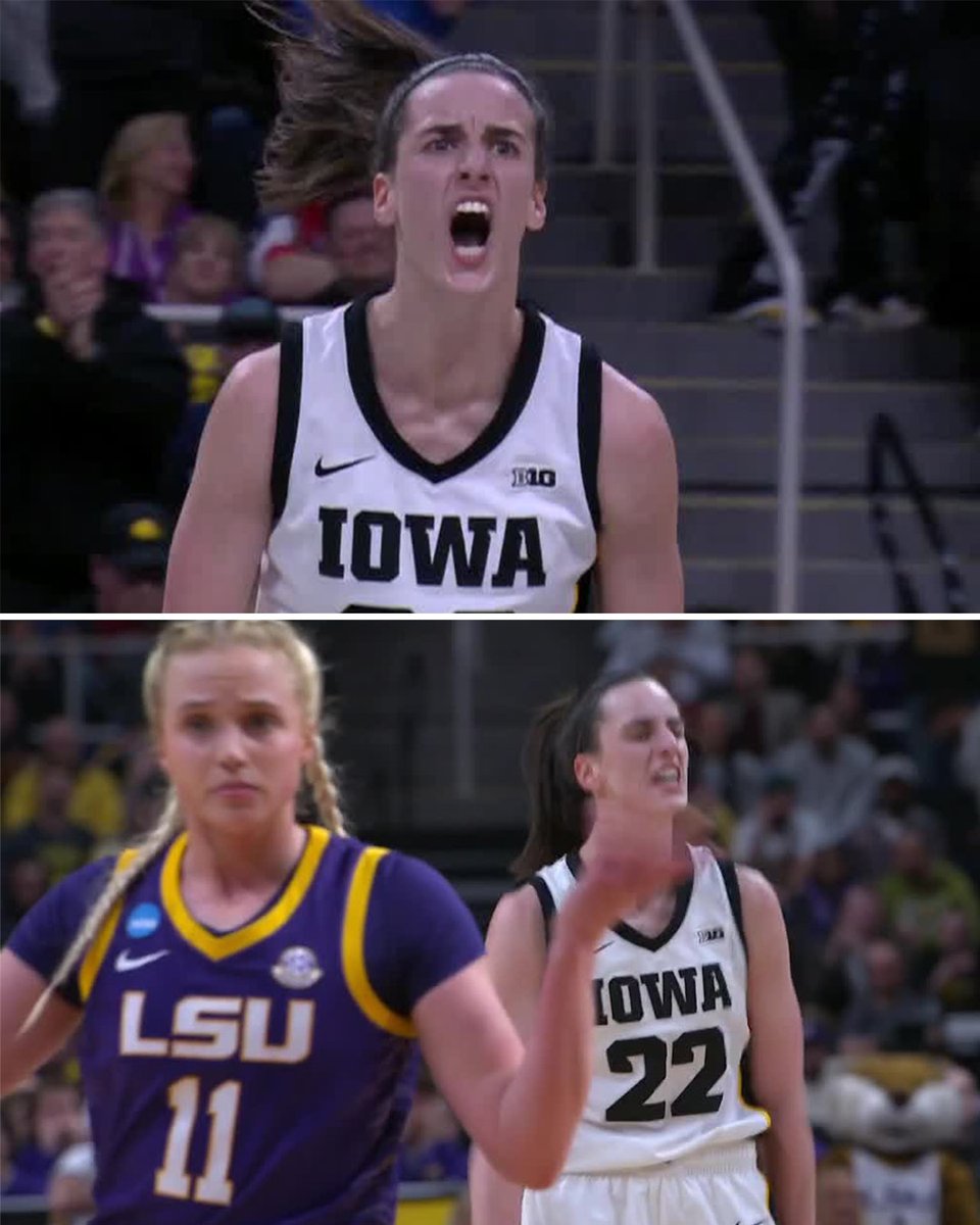 espn's tweet photo. CAITLIN CLARK IS UNSTOPPABLE 🔥

NINE THREES 😮‍💨 https://t.co/pmZHmea4V8