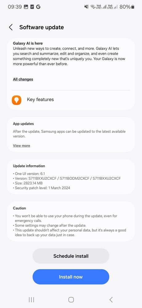 Samsung Galaxy S23 FE One UI 6.1 update - India #Samsung #GalaxyS23FE