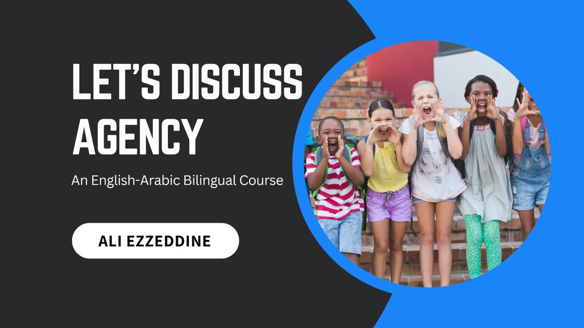 To participate in my free asynchronous Agency course, create an account on Eduspark and choose Arabic or English as your language. Enjoy the learning... bit.ly/3rrceIZ @EduSparkWorld #agency #pyp #aliezzeddine #bilingual