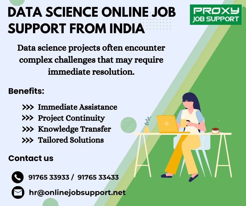 vaidegi050's tweet image. "Unlock Your Data Potential with Expert Online Job Support"
#DataScienceSupport #OnlineJobAssistance #DataScienceHelp #TechSupport #DataScienceCommunity #ExpertAssistance #ProblemSolving #DataAnalytics #CareerGrowth #DataScienceSkills #JobSupport #DataScientists #OnlineMentoring