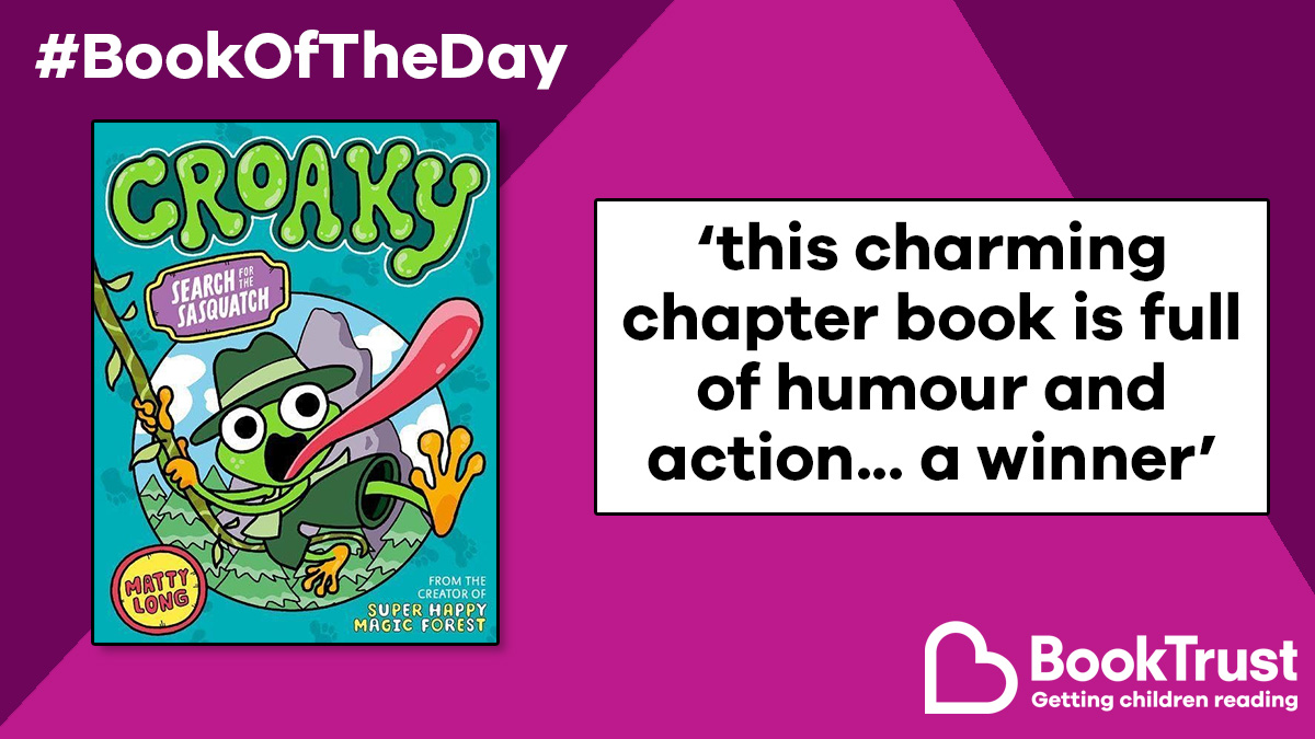 Our #BookOfTheDay is perfect for newly confident readers, with short chapters and funny, energetic illustrations! There's lots to enjoy in #Croaky: Search for the Sasquatch by @Matty_Long: booktrust.org.uk/book/c/croaky-… @OxfordChildrens