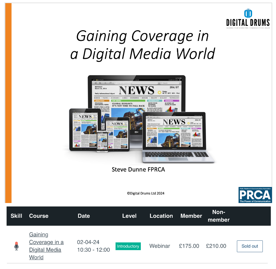SteveDunne's tweet photo. It's a tough job, pitching your story to the digital media. But it doesn't have to be. Our webinar this morning shows you the strategies &amp; tactics for success. #MediaTraining #PR #PRTraining #PRAgency #PRandComms. @PRCA_HQ  @PRCAtraining https://t.co/FD0hUrPw6t