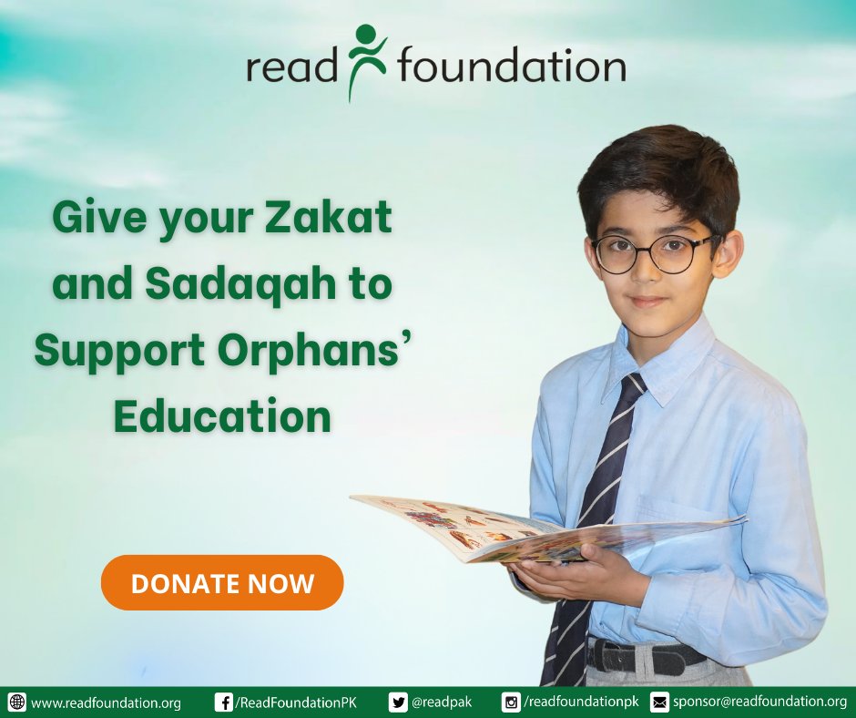 In the last Ashra of Holy Month of Ramadan, please consider giving Zakat and Sadaqah to support the education of orphan students. Your contributions can make a lasting impact. Use this link to give your Zakat and Sadaqah: readfoundation.org/ramadan-zakat-… #READFoundation #zakat #Ramadan