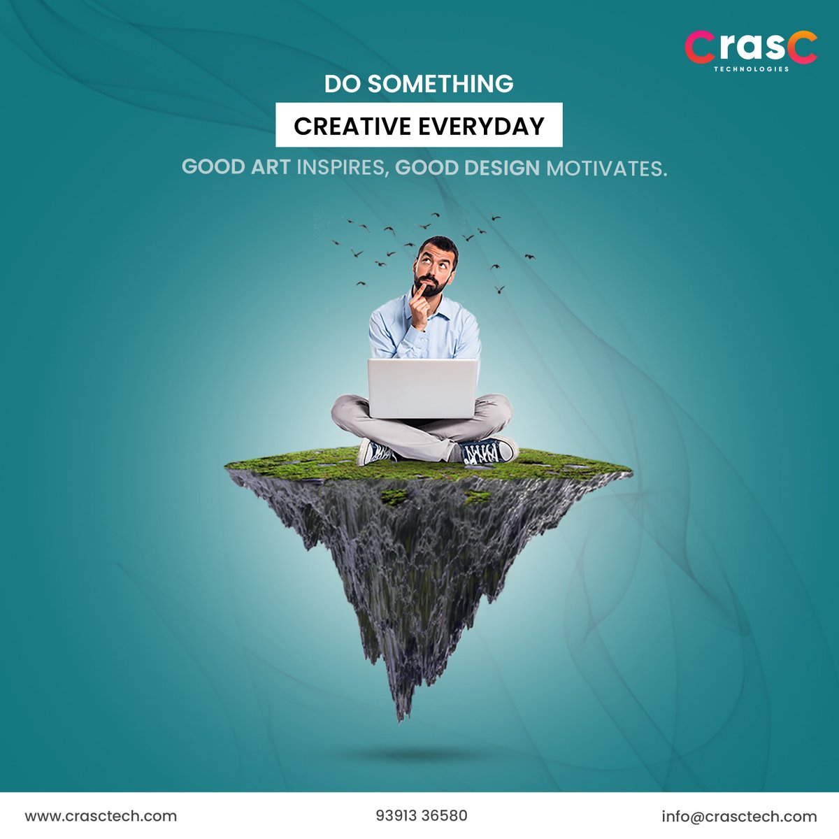 🌌 In a world of endless possibilities, creativity inspires and design motivates!🤝 🎨 Crasctech is your partner in turning imagination into innovation, one inspired idea at a time. 💡 #crasctech #digitalmarketing #socialmediamarketing #creativemarketing #creativemarketingagency