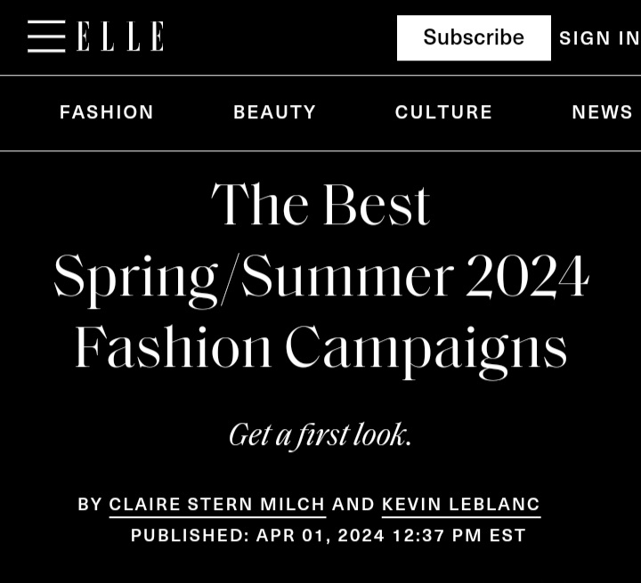 jisooschart's tweet photo. Jisoo's self-portrait and alo yoga campaigns listed in 'The Best Spring/Summer 2024 Fashion Campaigns' by ELLE Magazine. 

#JISOO is the ONLY K-pop/Korean star to have multiple campaigns mentioned there. https://t.co/SgH2cMDnKe https://t.co/zu0ad81GDQ
