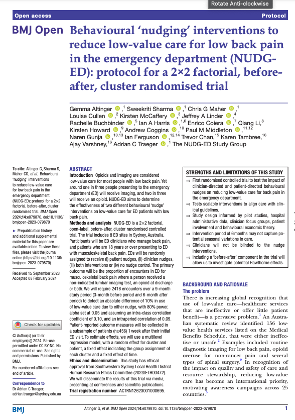 NUDG-ED trial protocol out now in <a href="/BMJ_Open/">BMJ_Open</a>!  
doi.org/10.1136/bmjope…