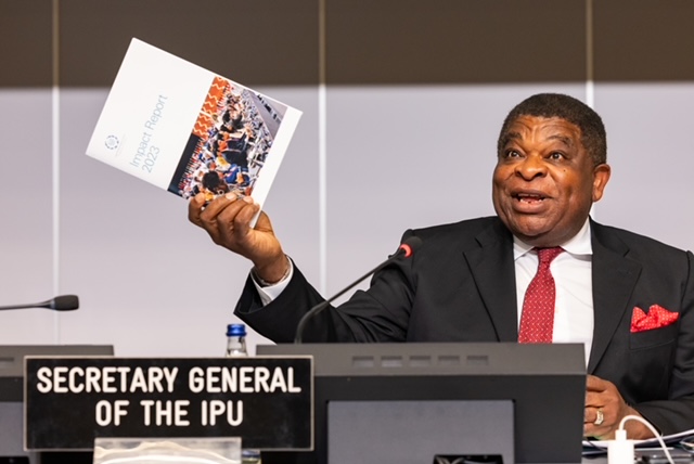 As we reach the mid-point of #IPU’s 2022-26 Strategy, I am confident that @IPUparliament, with the strong support of its members, will continue to empower #MPs, both incumbent and new, and the wider parliamentary family, for #democracy, for everyone. ➡️ipu.org/IR23
