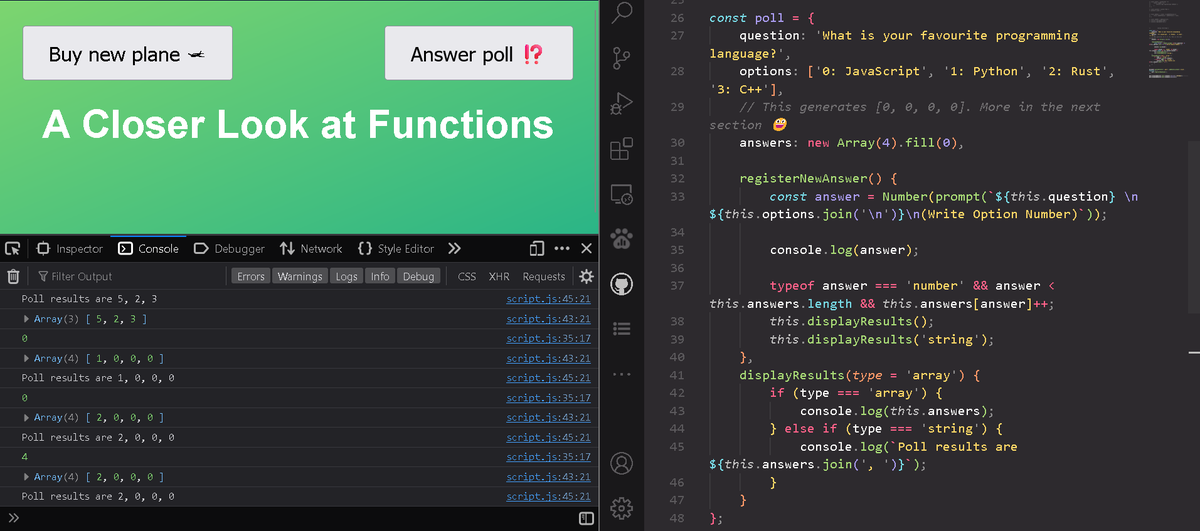 prem_0_1's tweet image. Hello, #Connections 
Day #56 of #75daysofcodechallenge
I just took a closer look on FUNCTION
#dailychallenge #dailycoding #javascript #backtowork #codingchallenge #javascript #LearnInPublic #letsconnect #FrontEnd #webdev #developers #mern