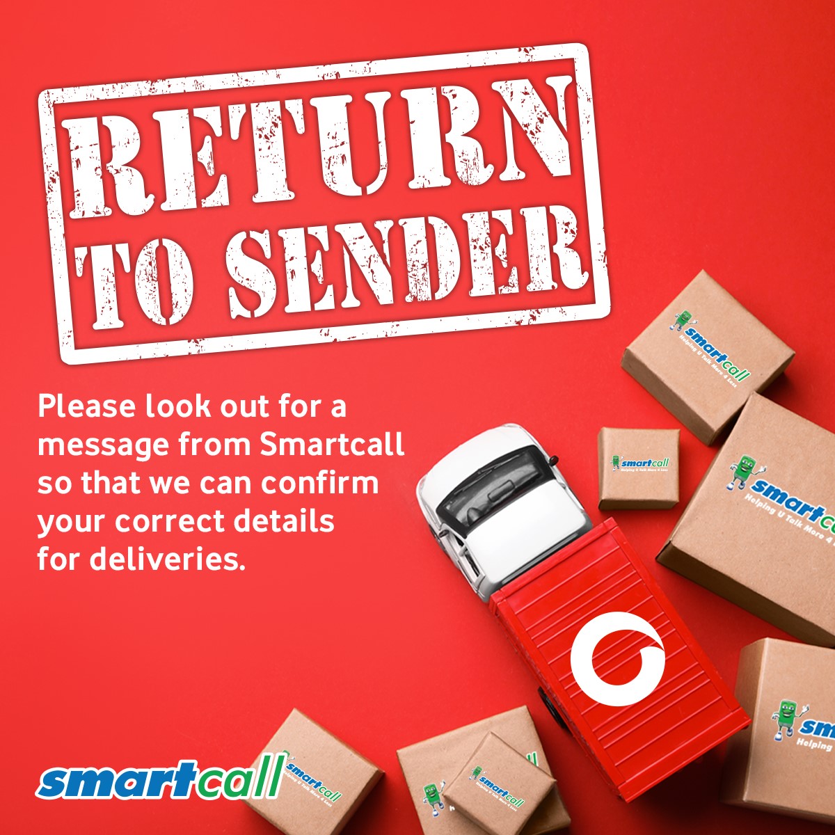 SmartcallVSP2's tweet photo. Be on the lookout for an SMS from Smartcall!
Due to a number of factors from wrong addresses to courier errors we are sending out SMS to confirm delivery addresses. Use the SmartRICA App to confirm your address. Download on Android https://t.co/XuEAyurJiP https://t.co/NeEllyRNdo