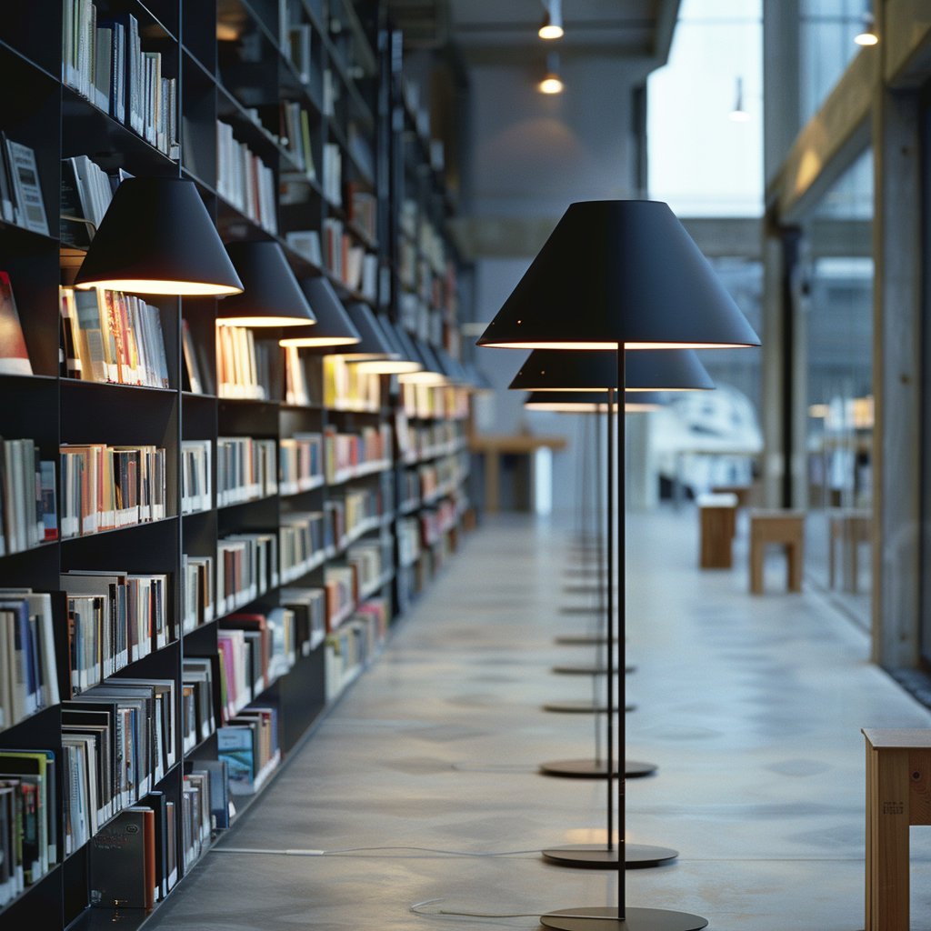 Case Studies of Floor Lamp Applications in Public Libraries and Bookstores #led #home #House #Light #lighting #floorlamp