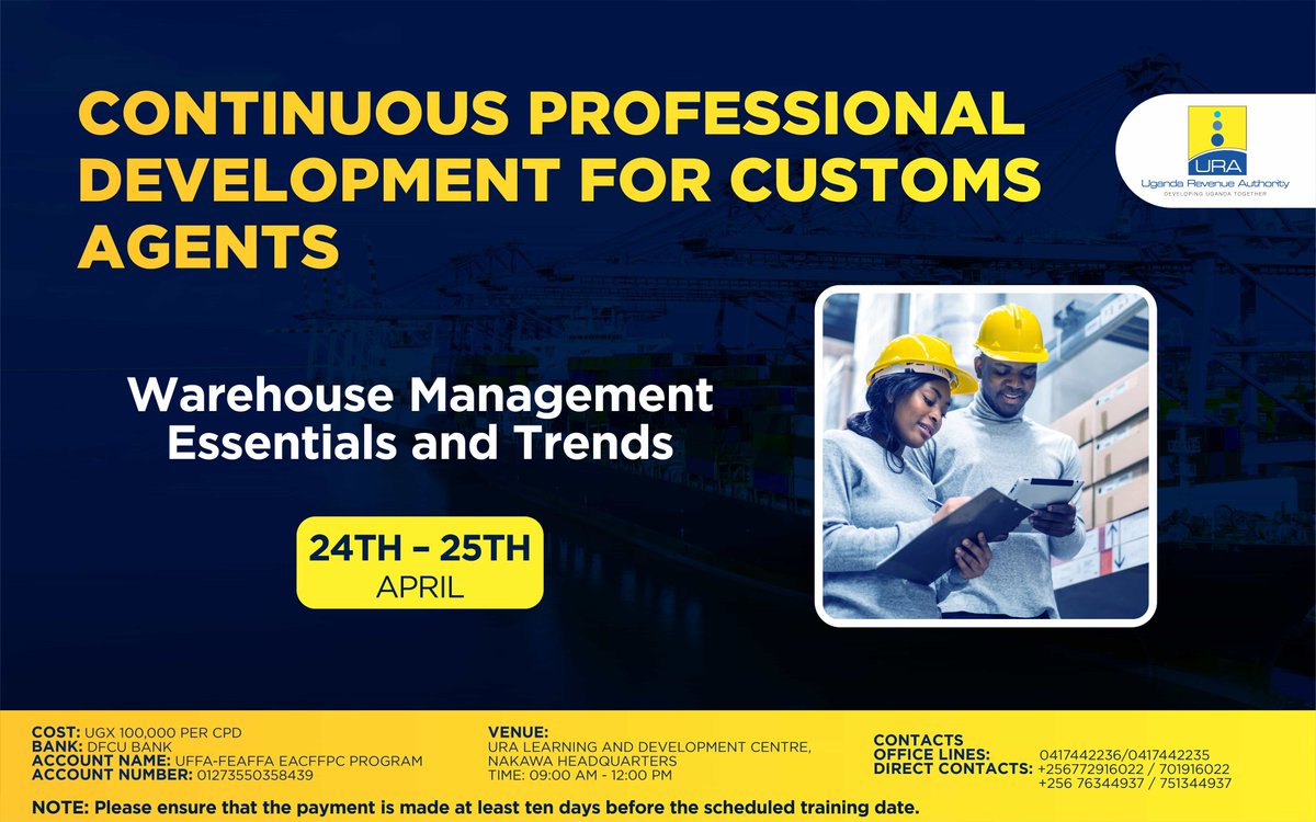 ~A mind needs books as a sword needs a whetstone if it is to keep its edge.~ Tyrion Lannister Here is an opportunity for clearing agents to sharpen their mental swords this month of April with a masterclass on -| Warehouse Management Essentials and Trends |-. #Customs101