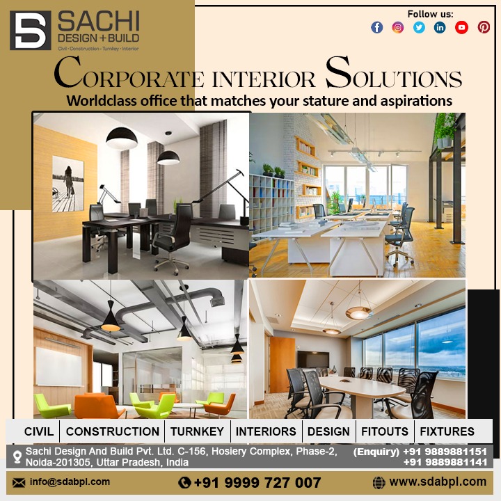 Discover flawless corporate interior solutions by Sachi Design And Build. Elevate your office environment today! #corporateinteriors #officedesign #workspacesolutions #corporatestyle #officeinspiration #interiordesign #officespace #corporateculture #workspaceinspiration