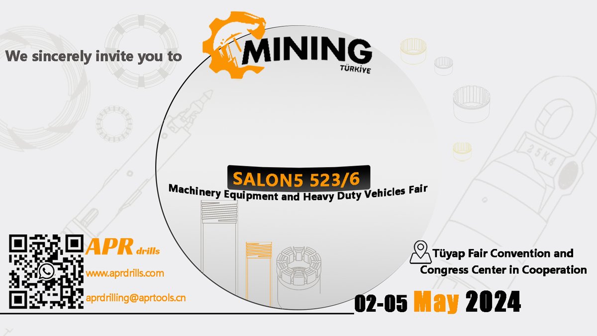 We invite you to join us:

#MiningTürkiye2024 
 ADD.:Tüyap Fair Convention and Congress Center
Date:02-05 May 2024
Booth No.: Salon5 523/6