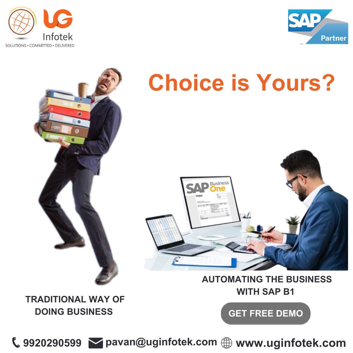Ready to Transform Your Business? SAP B1 is the key! 🚀 With Streamlined Management and Unstoppable Growth, UG Infotek LLP helps your business reach new heights. Let's embark on this journey together! #sapbusinessone #inventorymanagement #affordableprice #uginfotekllp #sapb1 #erp