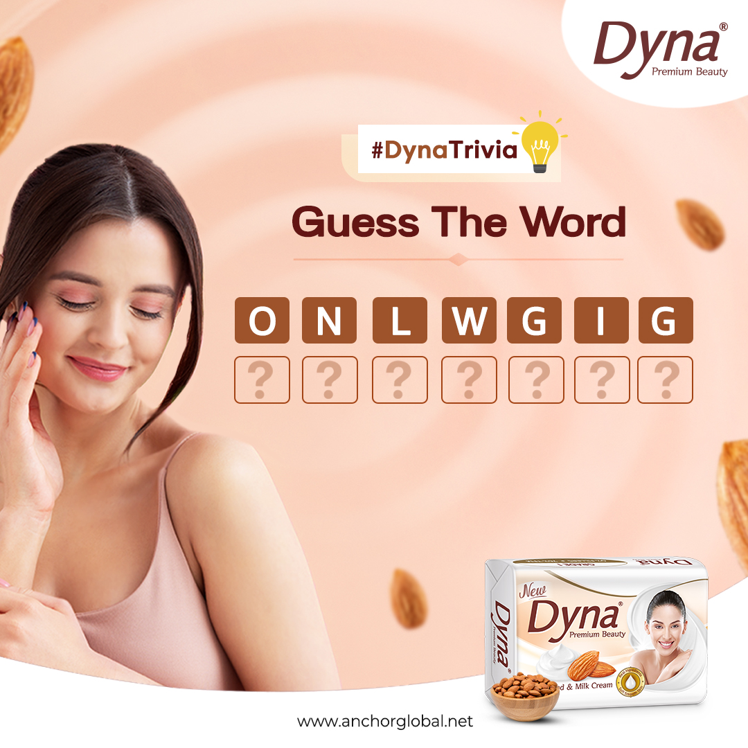 With this month’s edition of #DynaTrivia, let us test if you can guess the word.

Make sure you follow these rules:
Like this post & comment your answer below
Follow @dynapremiumbeauty on IG & FB
Send in your submissions before 10th April

#DynaTrivia #ContestAlert #Dyna #Radiant