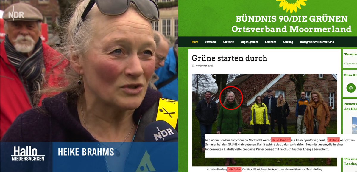 Die vom NDR interviewte Ostermarsch-Demonstrantin ist eine Grüne.

#OERR #ausGEZahlt