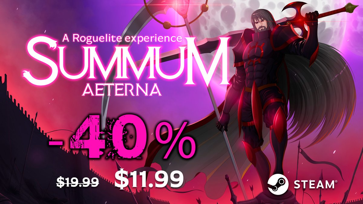 📢 Even more offers for our franchise!

🎮 #SummumAeterna is a #Roguelite set in the Aeterna Universe featuring a 40% discount on Steam!

Germinate seeds and explore uncharted territories ⬇
store.steampowered.com/app/1815230/Su…
