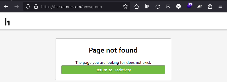 It's gone... BMW on H1 was one of my favorite programs and made a really good amount of bucks despite a low bounty fir OoS. I had learned a lot abt SQLi while hacking their systems. Thank you @BMWGroup for those quick bucks and the knowledge I gained. #BMW @Hacker0x01 #BugBounty